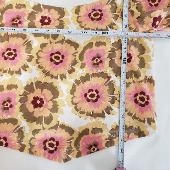 Free People Women's SIZE XL Floral Crop Top Puff 3/4 Sleeves OB1472617 Pink - Picture 8 of 11